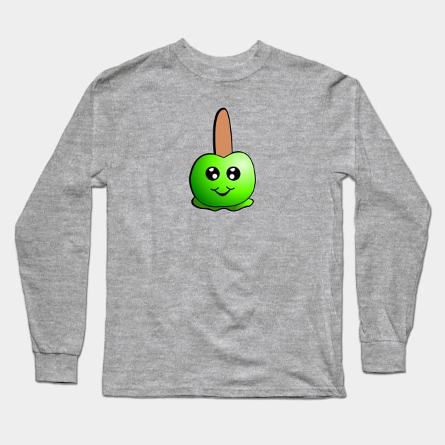 Green Candy Apple Long Sleeve T-Shirt by traditionation